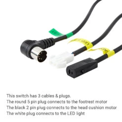 23300080X000(B) Recliner Side Switch 7 Button With USB -Power Adapter Store 0390