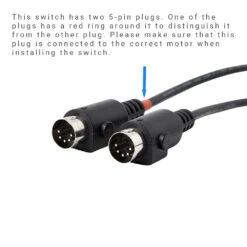 KDH104B-001 4 Button Switch For Power Recliner Or Lift Chair With Dual 5 Pin Plug -Power Adapter Store 0425