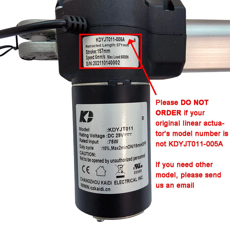 KDYJT011-005A B Kaidi Linear Actuator For Power Recliner Lift Chair 4 KDYJT011-005A B Kaidi Linear Actuator For Power Recliner Lift Chair - Image 2
