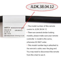 OKIN JLDK.38.04.12 9 Button 9 Pin Remote Controller For Recliner With USB -Power Adapter Store 3X4A2033