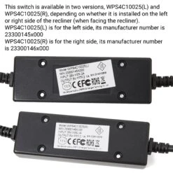 RMT WPS4C10025 4 Button Switch W/ USB Backlit For Recliner Lift Chair -Power Adapter Store 3X4A8731