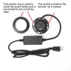 RMT Round 2 Button Switch W/ USB Backlit For Recliner Lift Chair -Power Adapter Store 3X4A8766