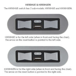 EMoMo HX90HUE/HX90HUEN Switch 5 Button 5 Pin With USB Port For Lift Chair And Power Recliner -Power Adapter Store HUE HUEN