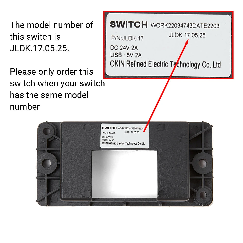 OKIN JLDK.17.05.25 Switch For Recliner Lift Chair 4 Buttons 5 Pin With USB 4 OKIN JLDK.17.05.25 Switch For Recliner Lift Chair 4 Buttons 5 Pin With USB - Image 2