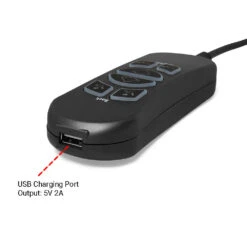 MLSK89-A2 6 Button 5 Pin Remote Controller For Recliner W/USB Charging Port & Backlit -Power Adapter Store IMG 1051