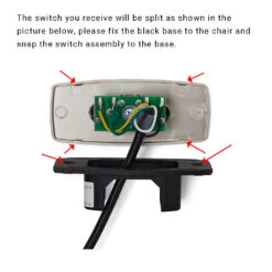 OKIN JLDK.59.02.01 2 Button Recliner Switch -Power Adapter Store IMG 6116
