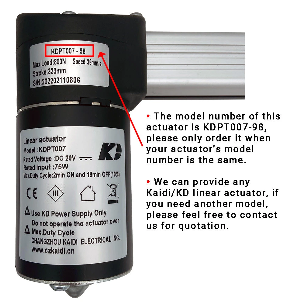 Kaidi KDPT007-98 Linear Actuator Motor For Recliner 4 Kaidi KDPT007-98 Linear Actuator Motor For Recliner - Image 2