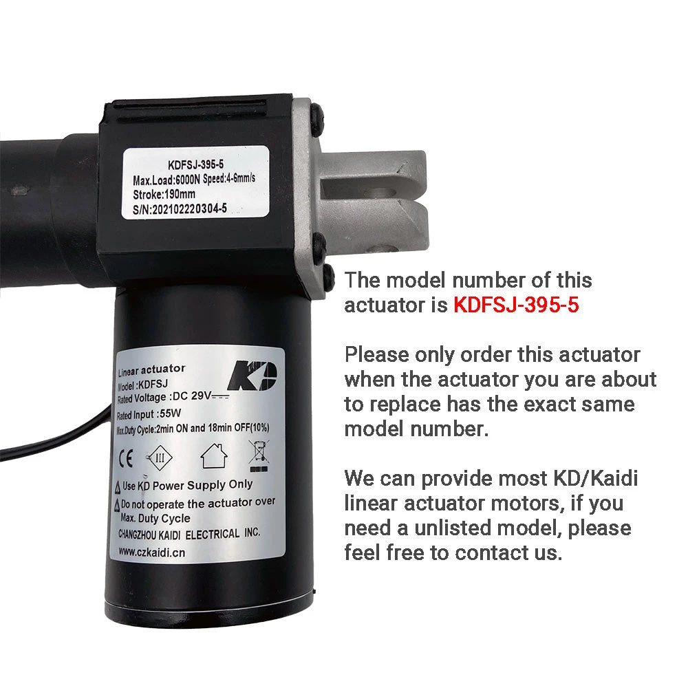 Kaidi KDFSJ-395-5 Linear Actuator For Recliner/lift Chair 4 Kaidi KDFSJ-395-5 Linear Actuator For Recliner/lift Chair - Image 2